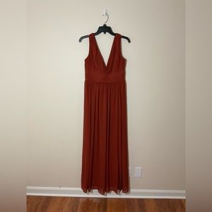 Bill Levkoff Rust Color Bridesmaid Dress